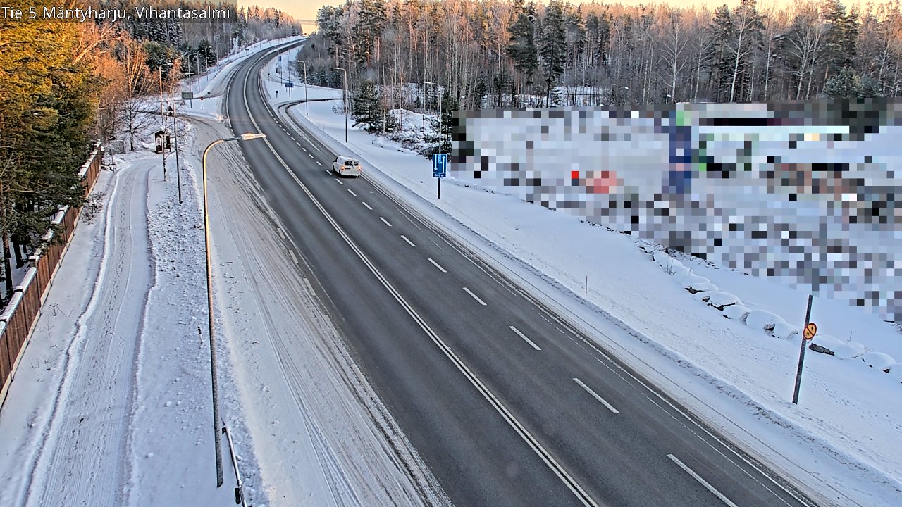 Weather Camera Image Väg 5 Mäntyharju, Vihantasal, Mäntyharju, Etelä-Savo