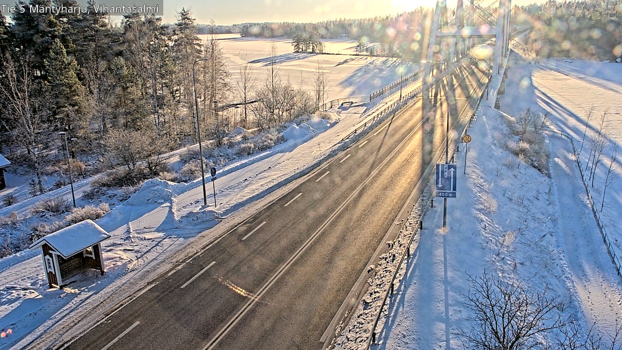 Weather Camera Image Road 5 Mäntyharju, Vihantasalm, Mäntyharju, Etelä-Savo
