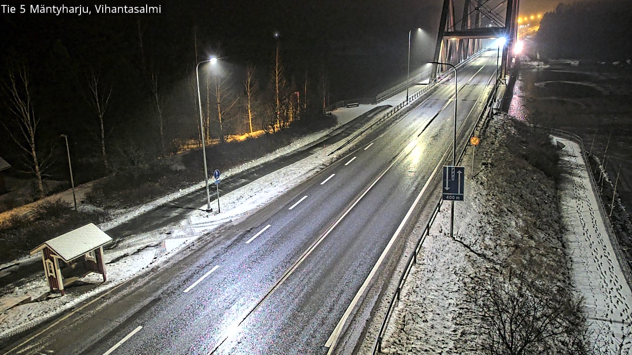 Weather Camera Image Väg 5 Mäntyharju, Vihantasal, Mäntyharju, Etelä-Savo