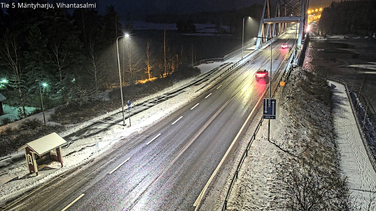 Weather Camera Image Väg 5 Mäntyharju, Vihantasal, Mäntyharju, Etelä-Savo