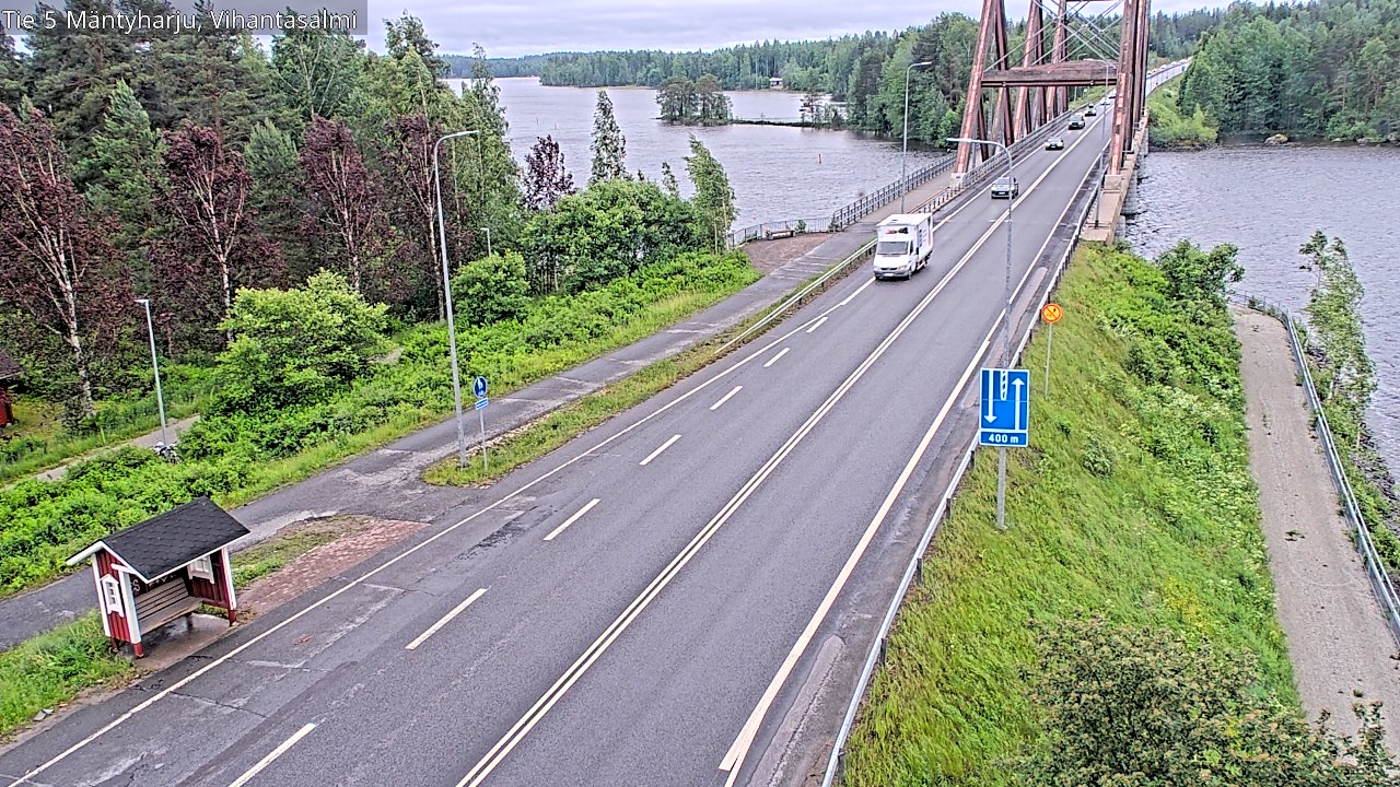 Weather Camera Image Väg 5 Mäntyharju, Vihantasal, Mäntyharju, Etelä-Savo