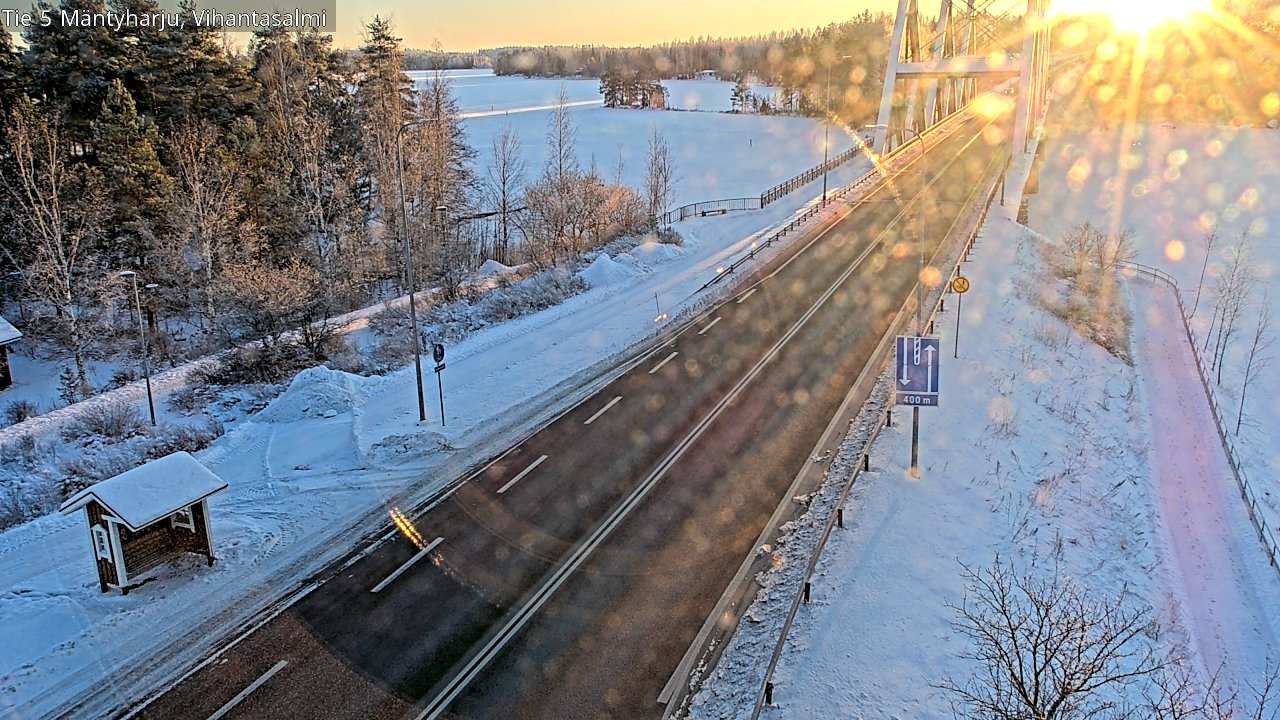Weather Camera Image Road 5 Mäntyharju, Vihantasalm, Mäntyharju, Etelä-Savo