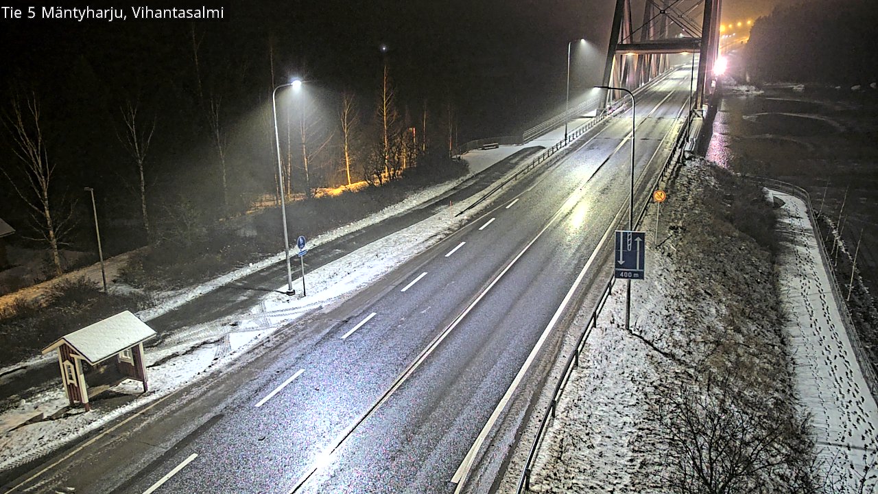 Weather Camera Image Väg 5 Mäntyharju, Vihantasal, Mäntyharju, Etelä-Savo