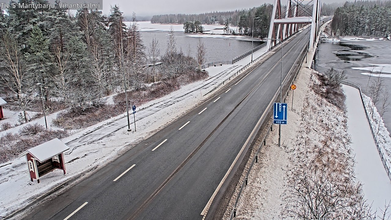 Weather Camera Image Väg 5 Mäntyharju, Vihantasal, Mäntyharju, Etelä-Savo