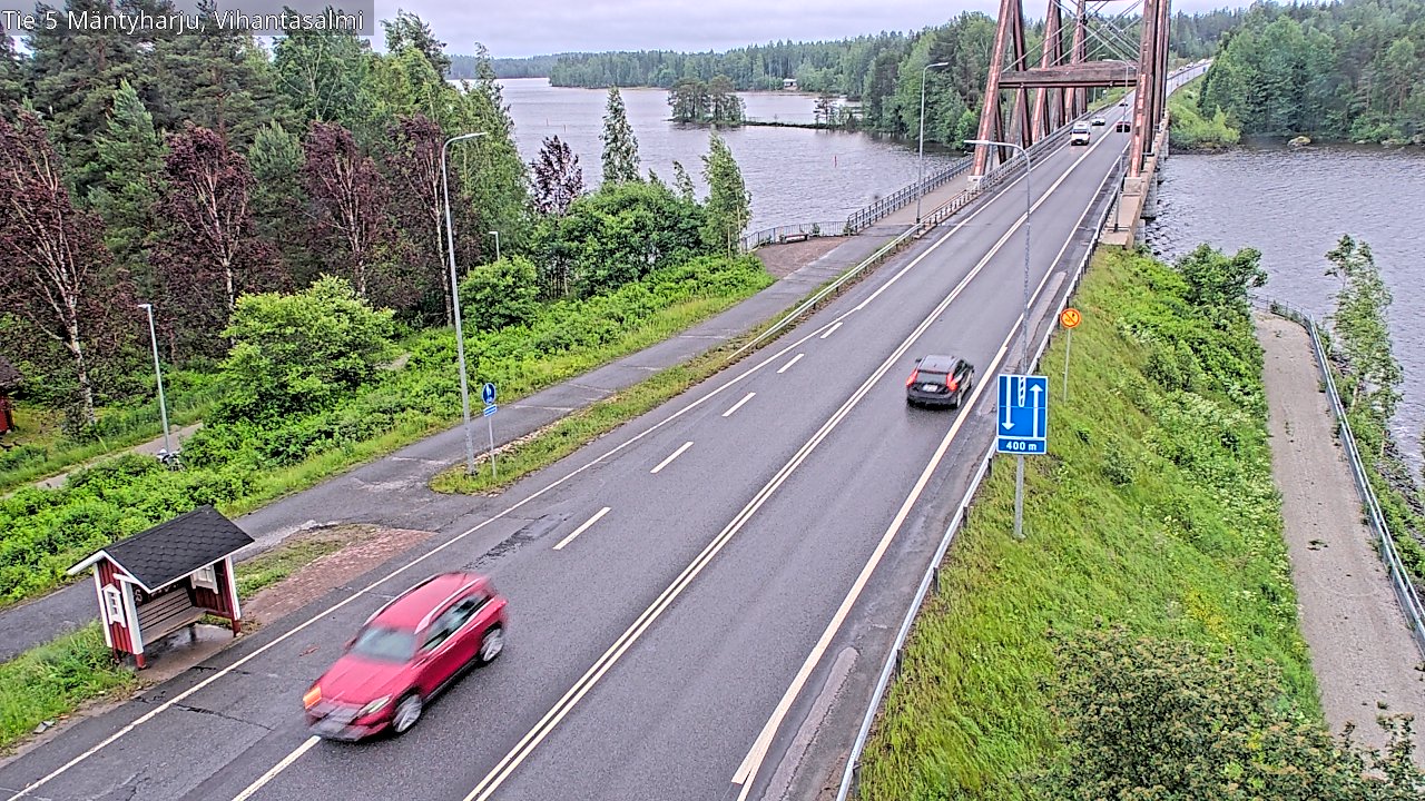 Weather Camera Image Väg 5 Mäntyharju, Vihantasal, Mäntyharju, Etelä-Savo