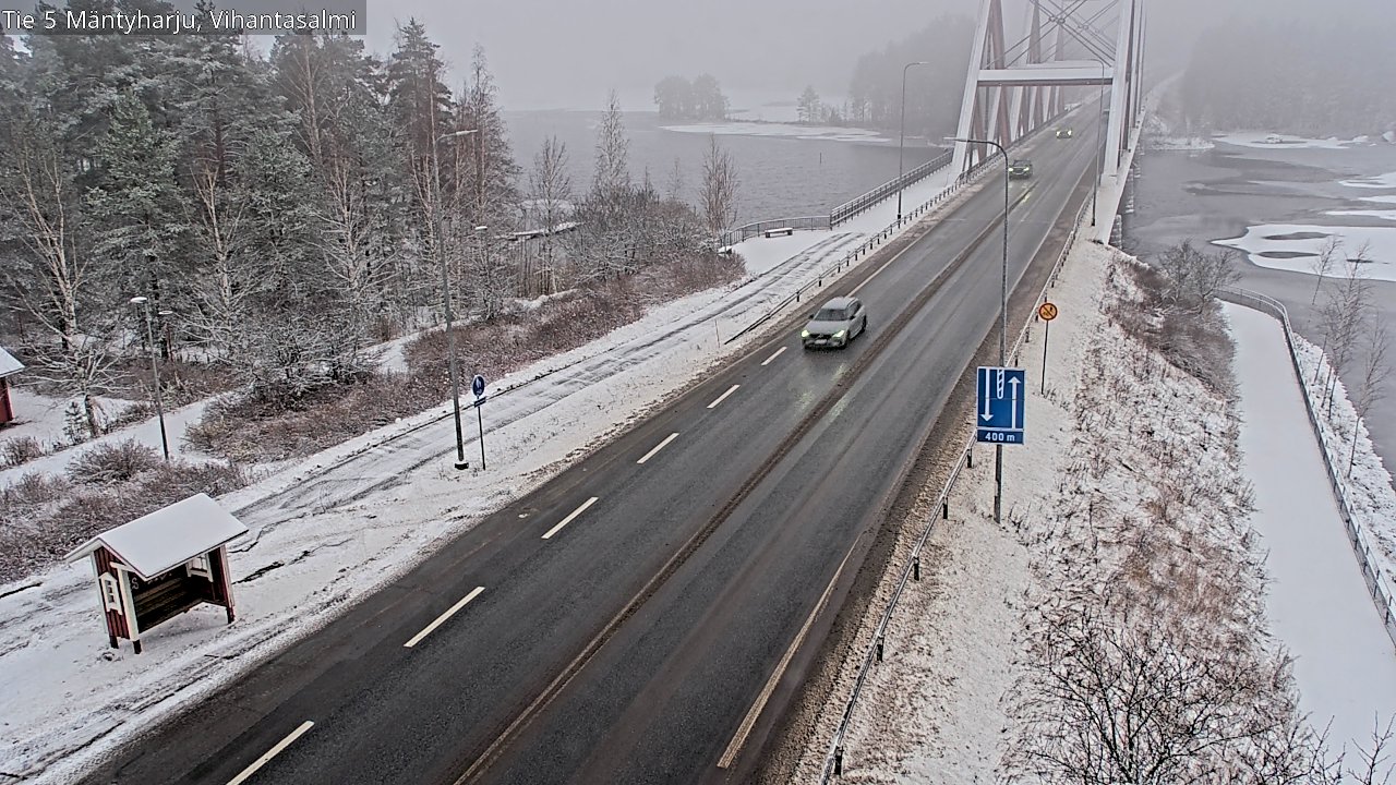 Weather Camera Image Väg 5 Mäntyharju, Vihantasal, Mäntyharju, Etelä-Savo