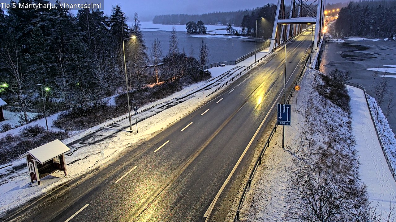 Weather Camera Image Väg 5 Mäntyharju, Vihantasal, Mäntyharju, Etelä-Savo