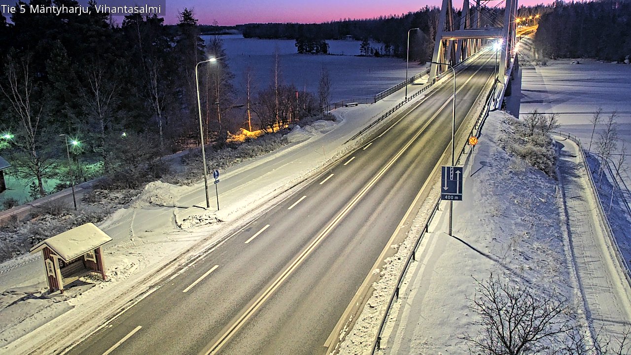 Weather Camera Image Väg 5 Mäntyharju, Vihantasal, Mäntyharju, Etelä-Savo