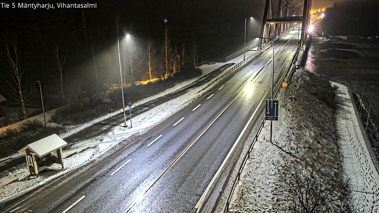 Weather Camera Image Väg 5 Mäntyharju, Vihantasal, Mäntyharju, Etelä-Savo