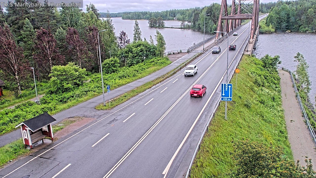 Weather Camera Image Väg 5 Mäntyharju, Vihantasal, Mäntyharju, Etelä-Savo
