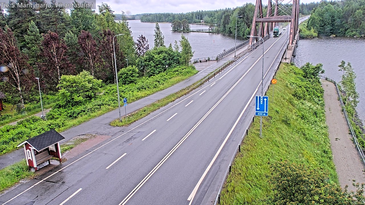 Weather Camera Image Väg 5 Mäntyharju, Vihantasal, Mäntyharju, Etelä-Savo