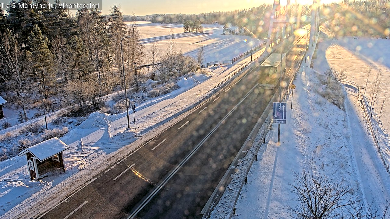 Weather Camera Image Road 5 Mäntyharju, Vihantasalm, Mäntyharju, Etelä-Savo