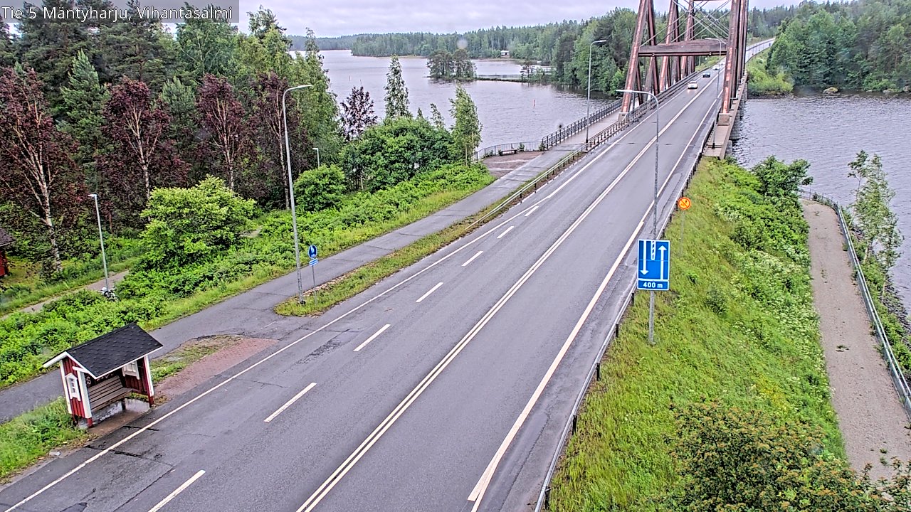 Weather Camera Image Väg 5 Mäntyharju, Vihantasal, Mäntyharju, Etelä-Savo