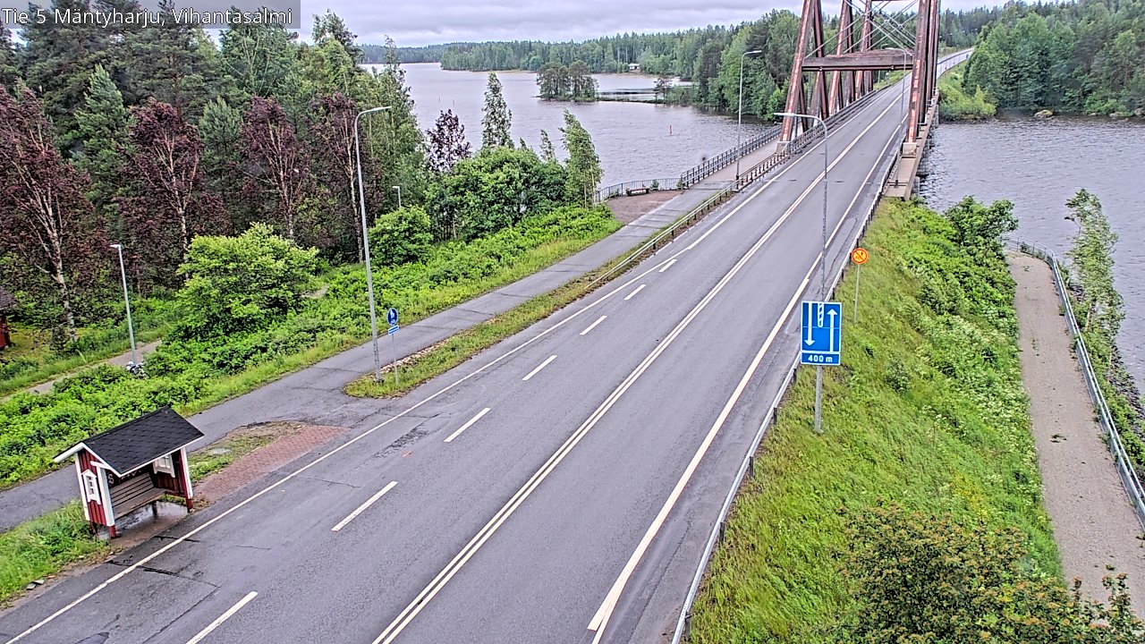 Weather Camera Image Väg 5 Mäntyharju, Vihantasal, Mäntyharju, Etelä-Savo