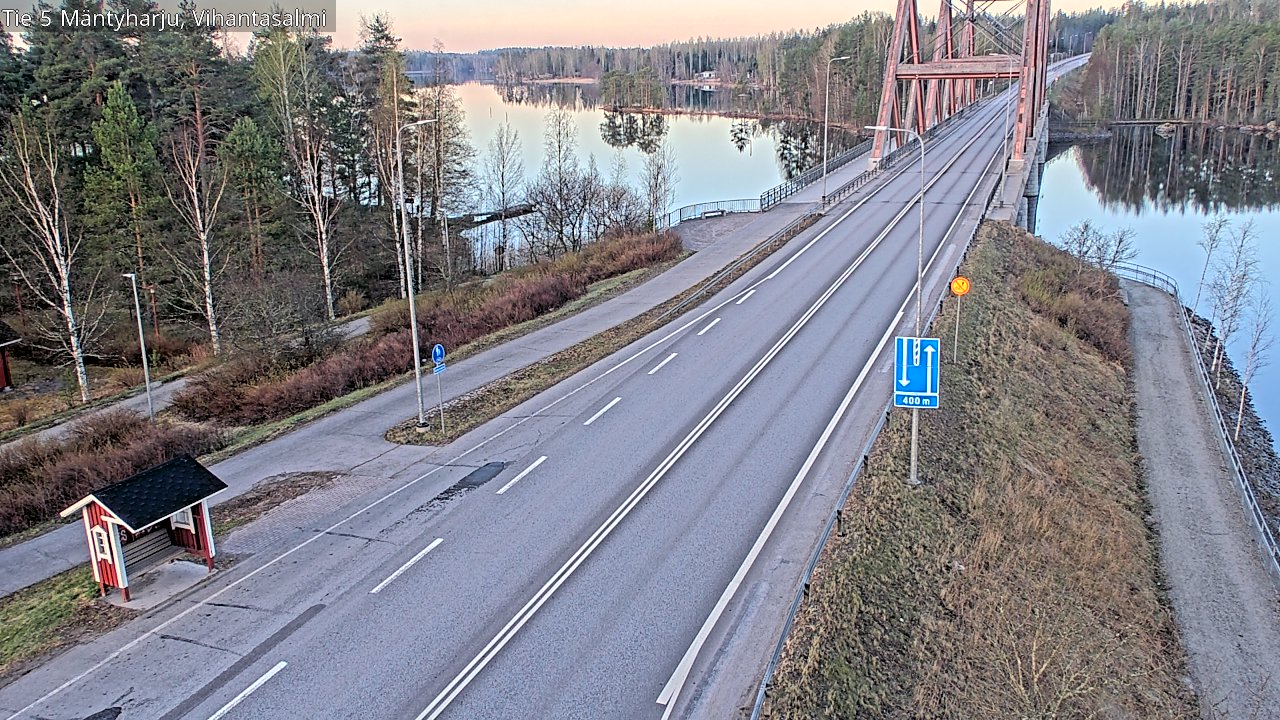 Weather Camera Image Väg 5 Mäntyharju, Vihantasal, Mäntyharju, Etelä-Savo