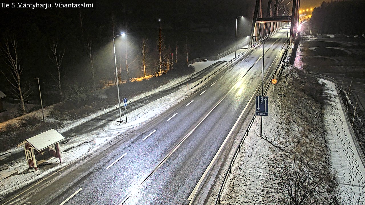 Weather Camera Image Väg 5 Mäntyharju, Vihantasal, Mäntyharju, Etelä-Savo