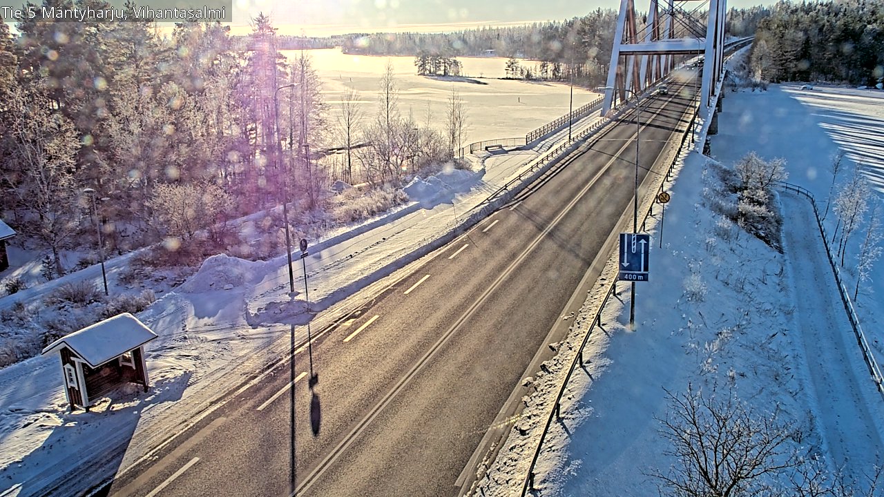 Weather Camera Image Road 5 Mäntyharju, Vihantasalm, Mäntyharju, Etelä-Savo