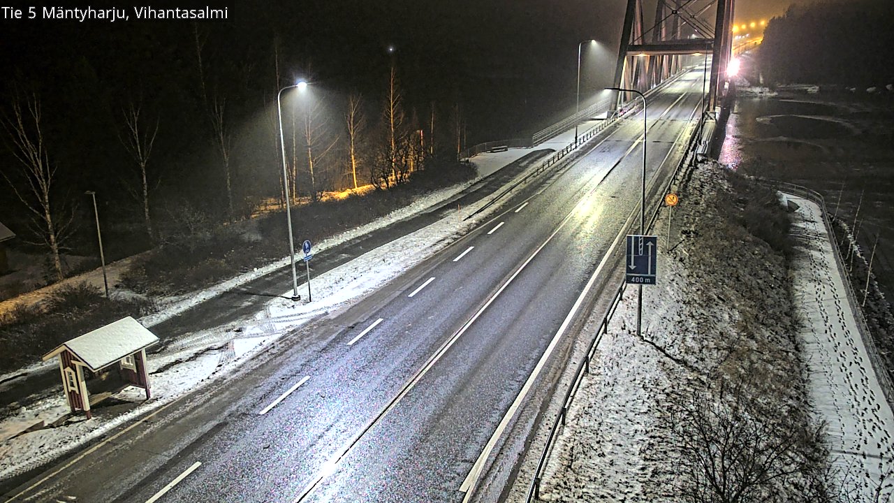 Weather Camera Image Väg 5 Mäntyharju, Vihantasal, Mäntyharju, Etelä-Savo