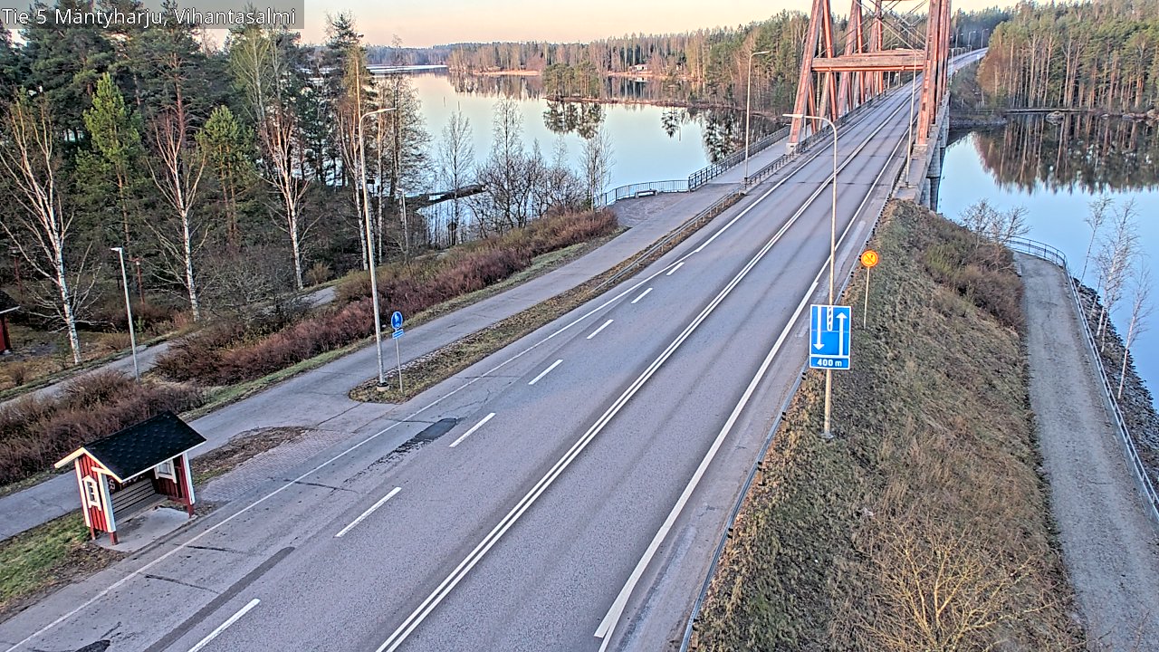Weather Camera Image Väg 5 Mäntyharju, Vihantasal, Mäntyharju, Etelä-Savo