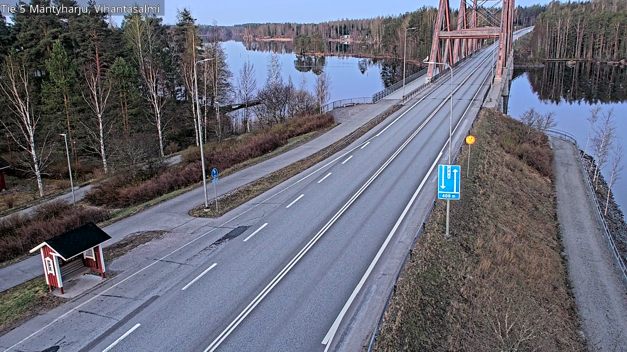 Weather Camera Image Väg 5 Mäntyharju, Vihantasal, Mäntyharju, Etelä-Savo