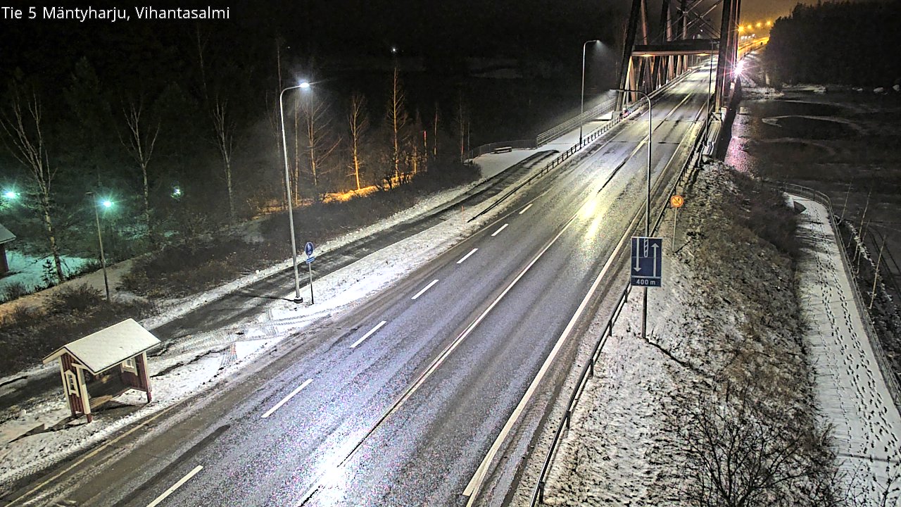 Weather Camera Image Väg 5 Mäntyharju, Vihantasal, Mäntyharju, Etelä-Savo