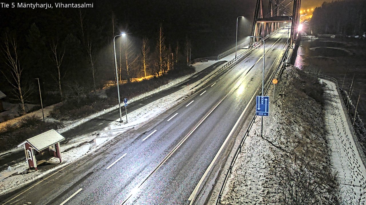 Weather Camera Image Väg 5 Mäntyharju, Vihantasal, Mäntyharju, Etelä-Savo