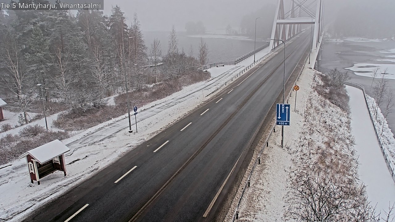 Weather Camera Image Väg 5 Mäntyharju, Vihantasal, Mäntyharju, Etelä-Savo