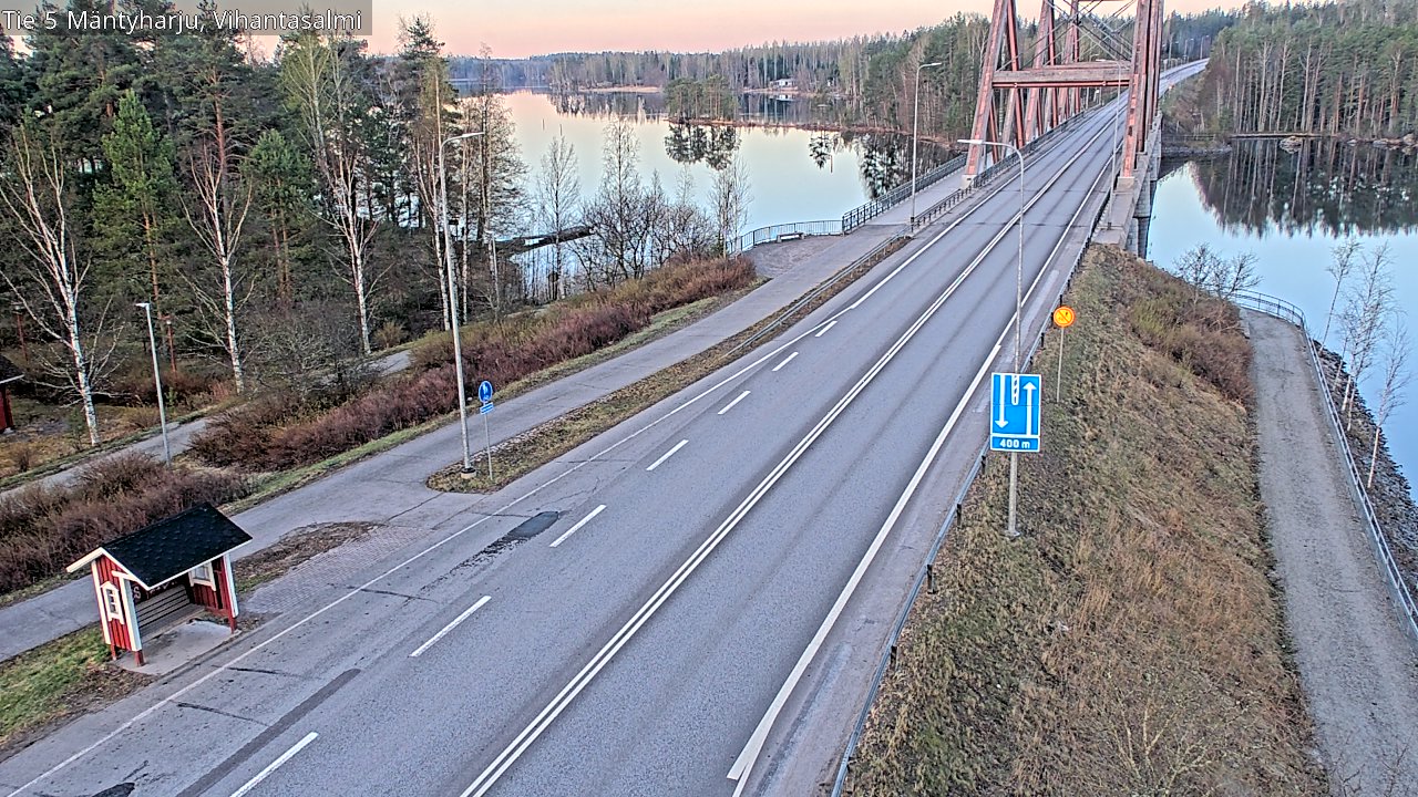 Weather Camera Image Väg 5 Mäntyharju, Vihantasal, Mäntyharju, Etelä-Savo