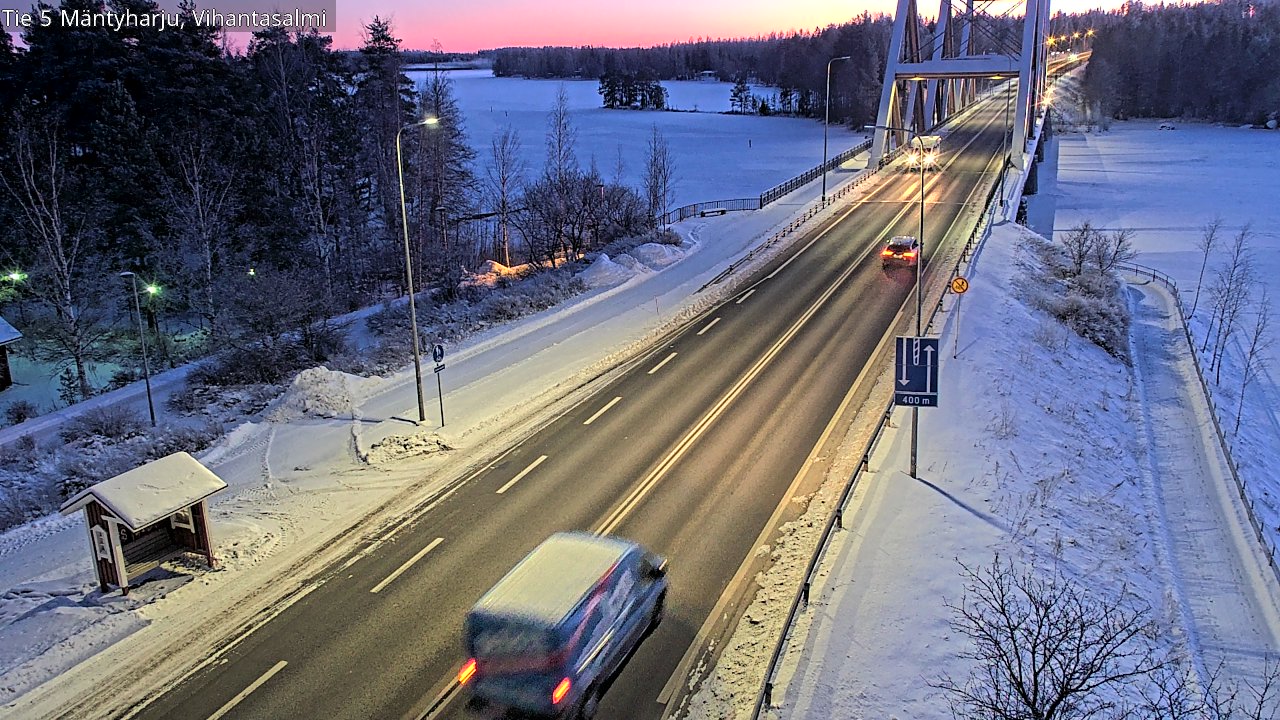 Weather Camera Image Väg 5 Mäntyharju, Vihantasal, Mäntyharju, Etelä-Savo