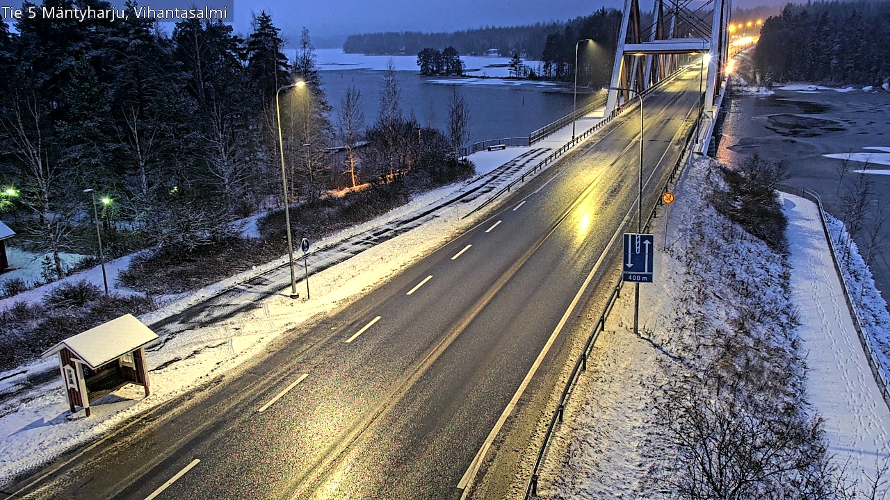 Weather Camera Image Väg 5 Mäntyharju, Vihantasal, Mäntyharju, Etelä-Savo