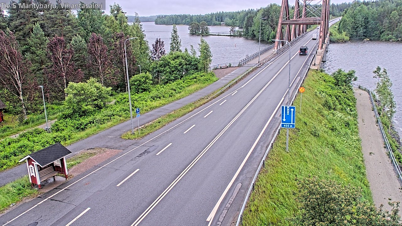 Weather Camera Image Väg 5 Mäntyharju, Vihantasal, Mäntyharju, Etelä-Savo