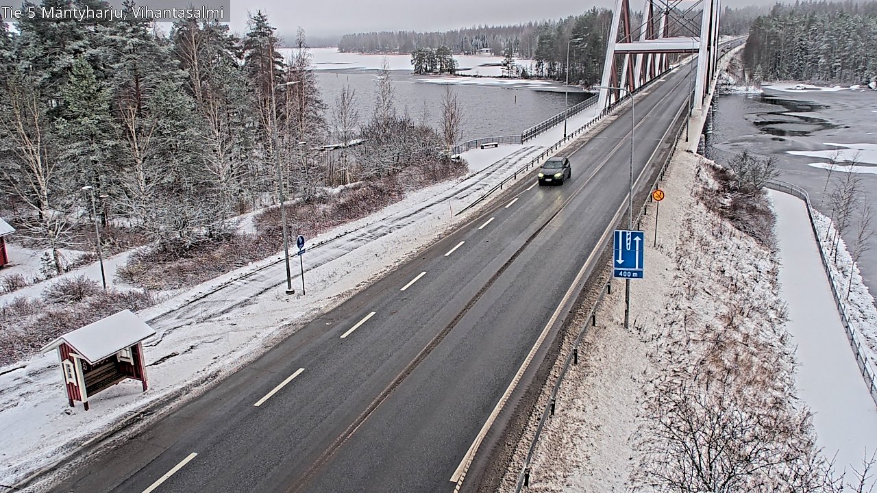 Weather Camera Image Väg 5 Mäntyharju, Vihantasal, Mäntyharju, Etelä-Savo