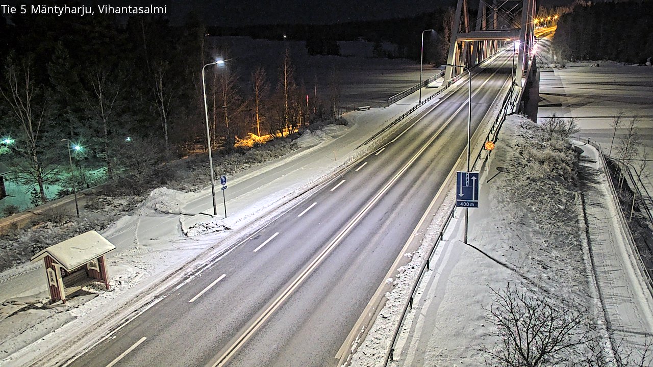 Weather Camera Image Väg 5 Mäntyharju, Vihantasal, Mäntyharju, Etelä-Savo