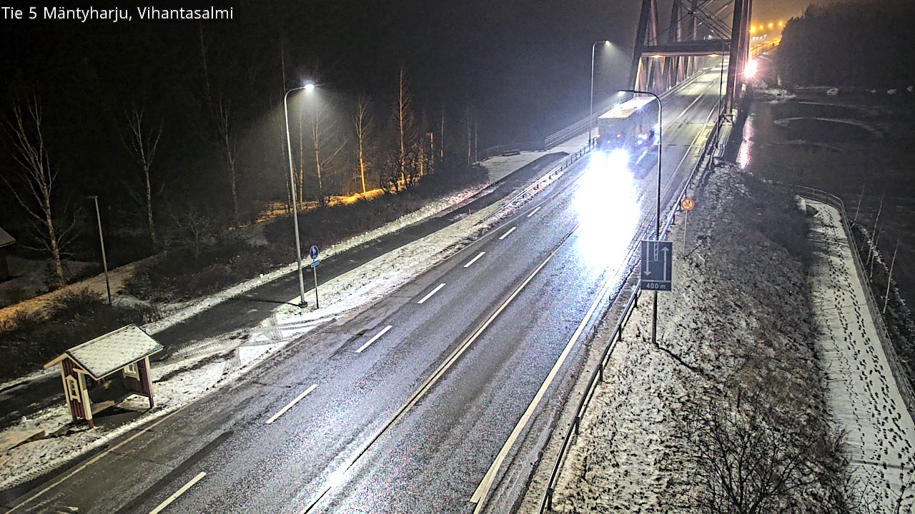 Weather Camera Image Väg 5 Mäntyharju, Vihantasal, Mäntyharju, Etelä-Savo