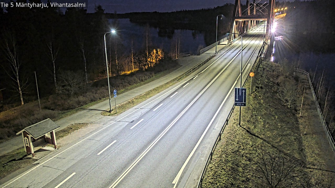Weather Camera Image Väg 5 Mäntyharju, Vihantasal, Mäntyharju, Etelä-Savo