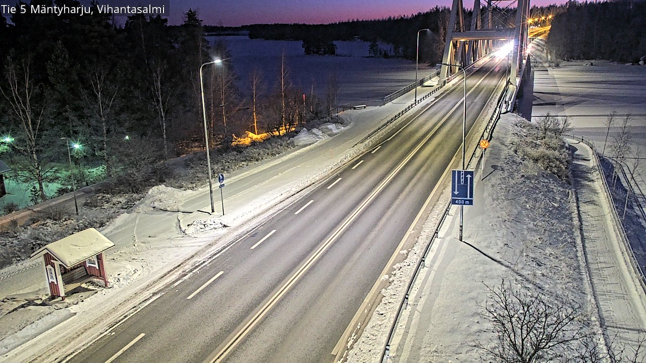 Weather Camera Image Väg 5 Mäntyharju, Vihantasal, Mäntyharju, Etelä-Savo