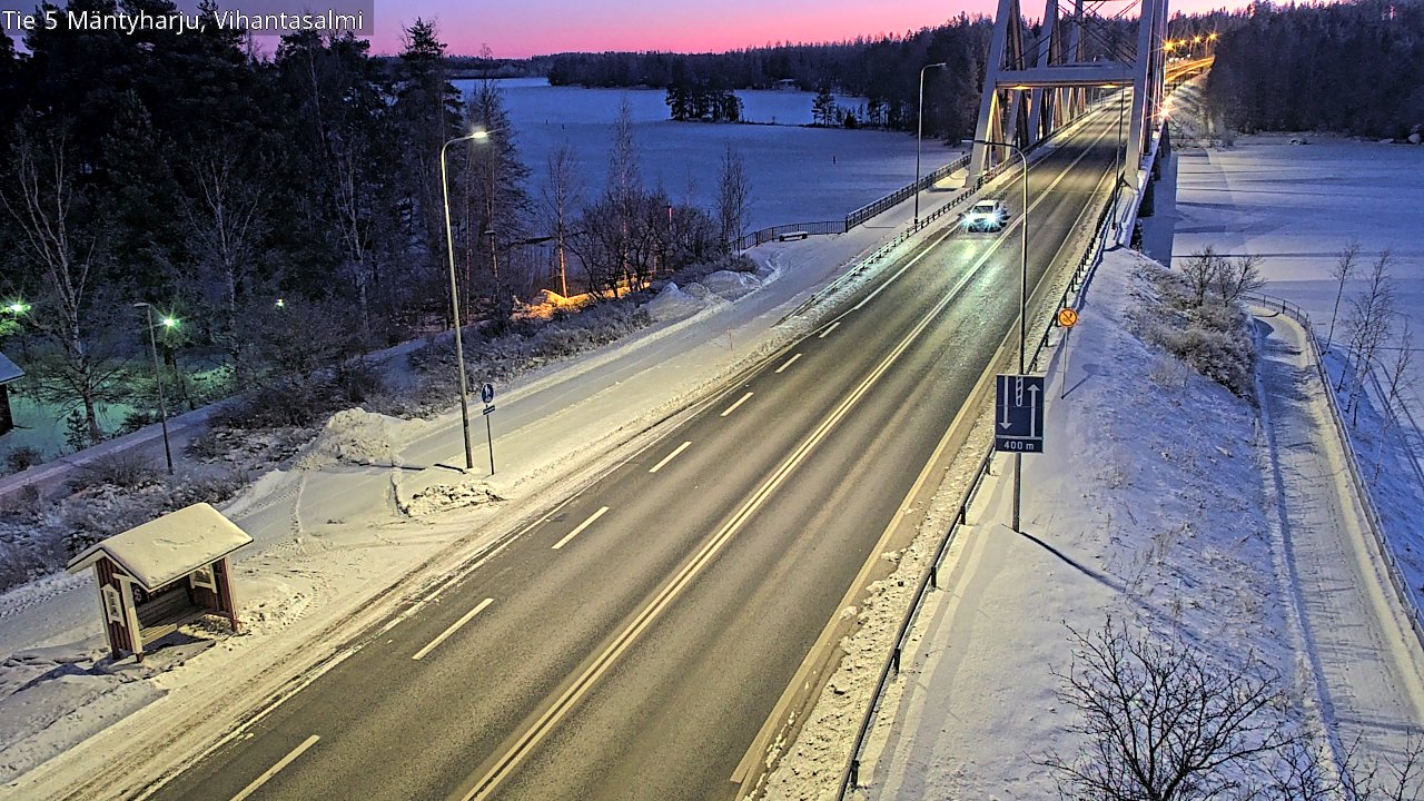 Weather Camera Image Väg 5 Mäntyharju, Vihantasal, Mäntyharju, Etelä-Savo