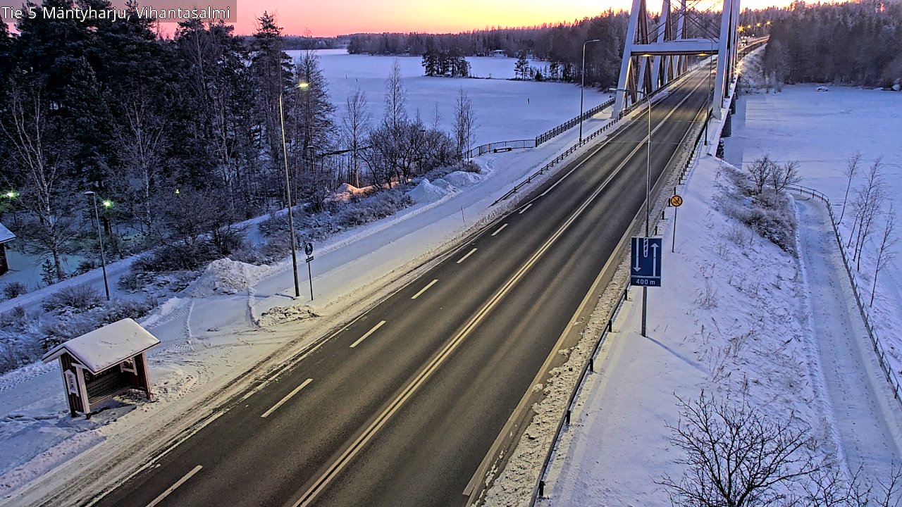 Weather Camera Image Väg 5 Mäntyharju, Vihantasal, Mäntyharju, Etelä-Savo