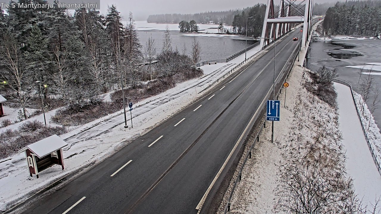 Weather Camera Image Väg 5 Mäntyharju, Vihantasal, Mäntyharju, Etelä-Savo