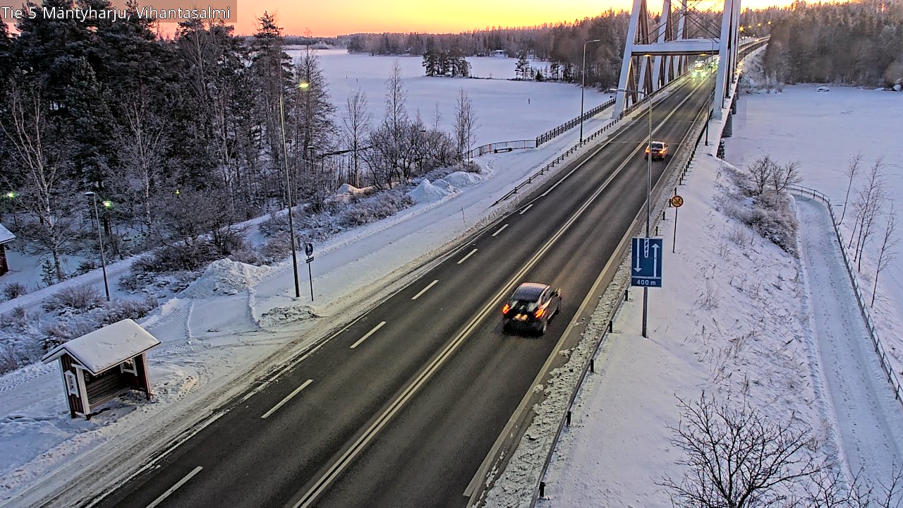 Weather Camera Image Väg 5 Mäntyharju, Vihantasal, Mäntyharju, Etelä-Savo