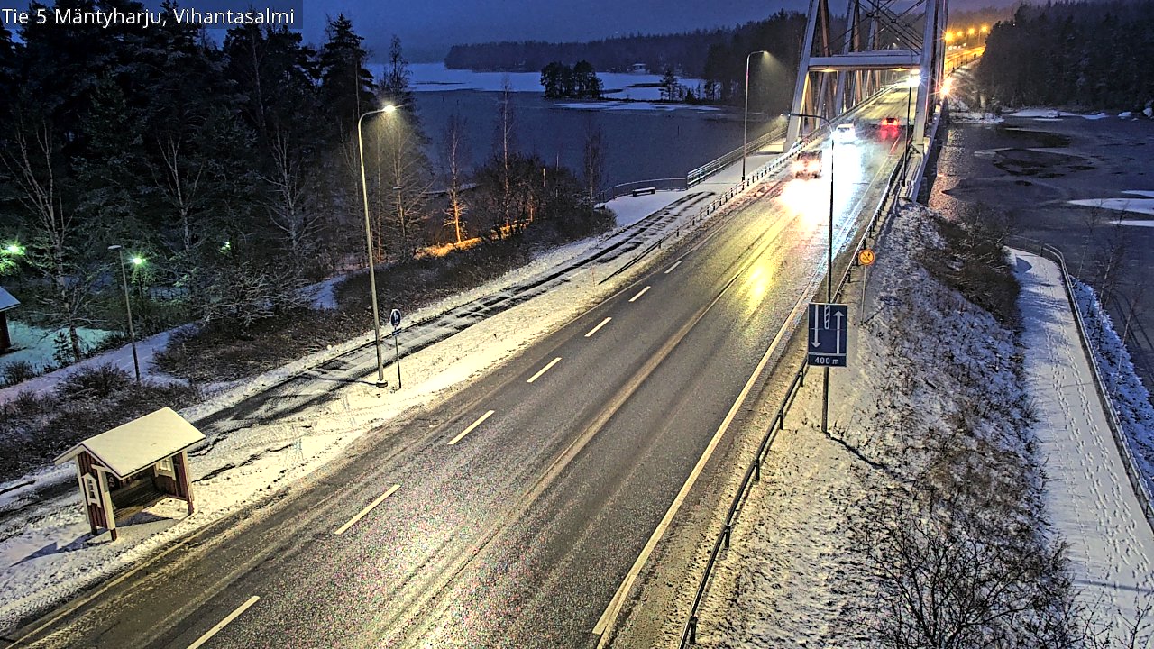 Weather Camera Image Väg 5 Mäntyharju, Vihantasal, Mäntyharju, Etelä-Savo