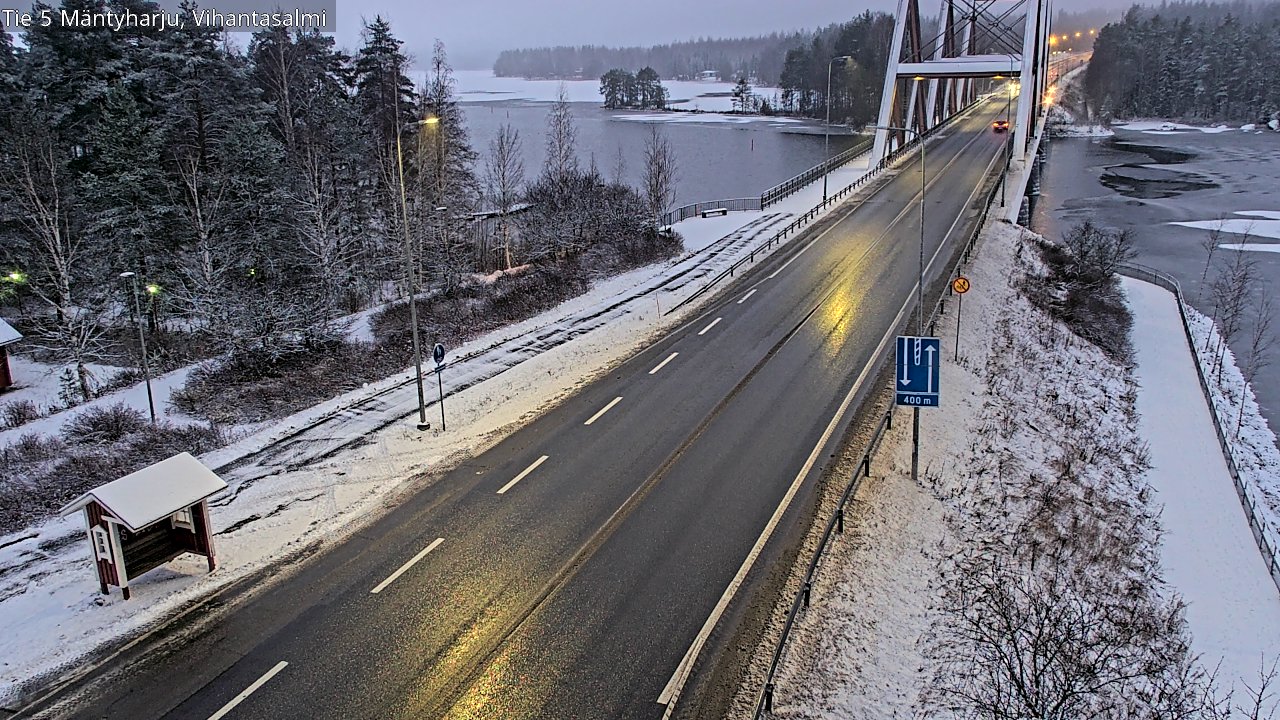 Weather Camera Image Väg 5 Mäntyharju, Vihantasal, Mäntyharju, Etelä-Savo