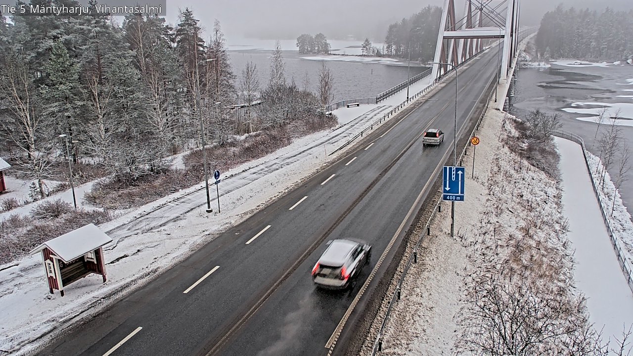 Weather Camera Image Väg 5 Mäntyharju, Vihantasal, Mäntyharju, Etelä-Savo