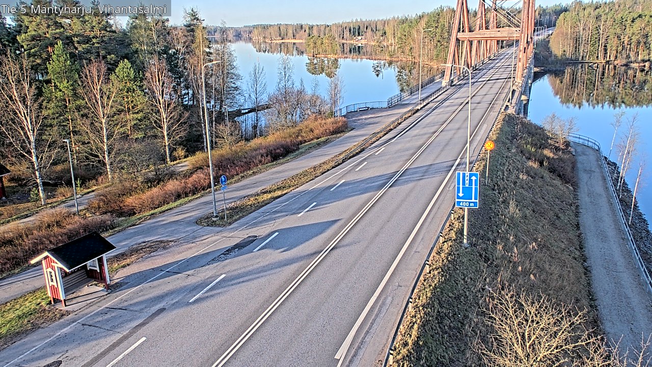 Weather Camera Image Väg 5 Mäntyharju, Vihantasal, Mäntyharju, Etelä-Savo