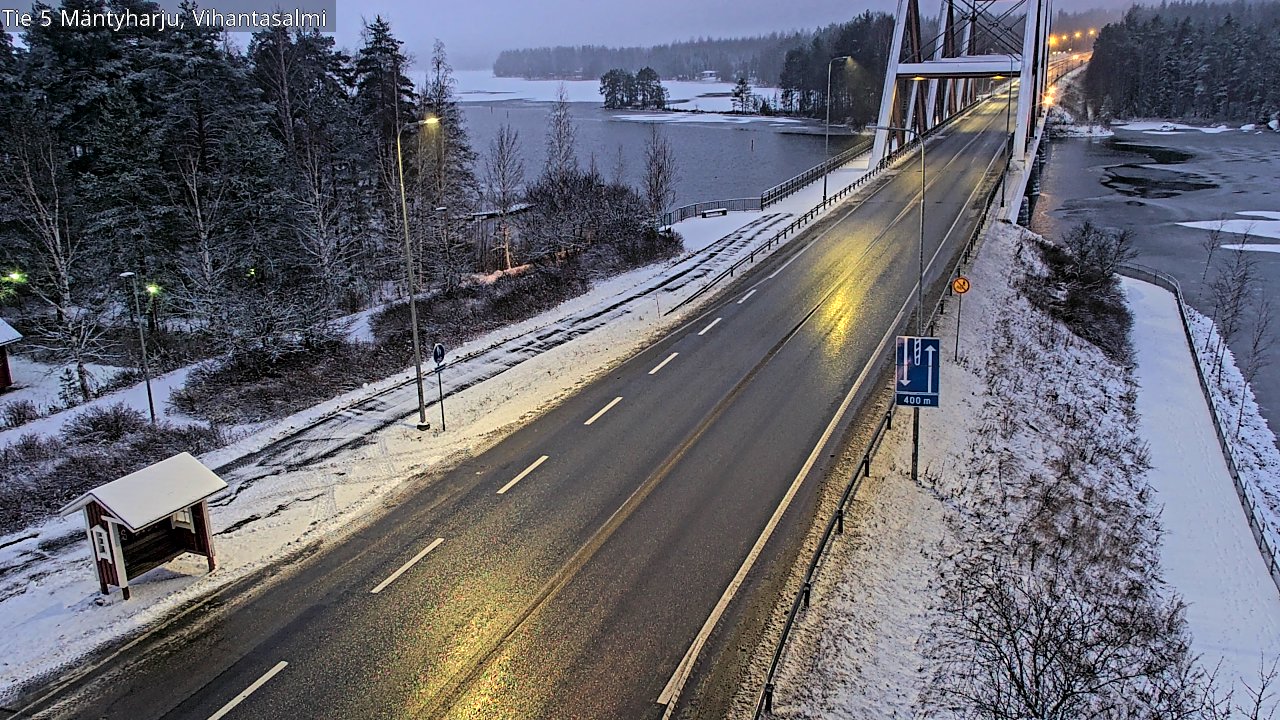 Weather Camera Image Väg 5 Mäntyharju, Vihantasal, Mäntyharju, Etelä-Savo