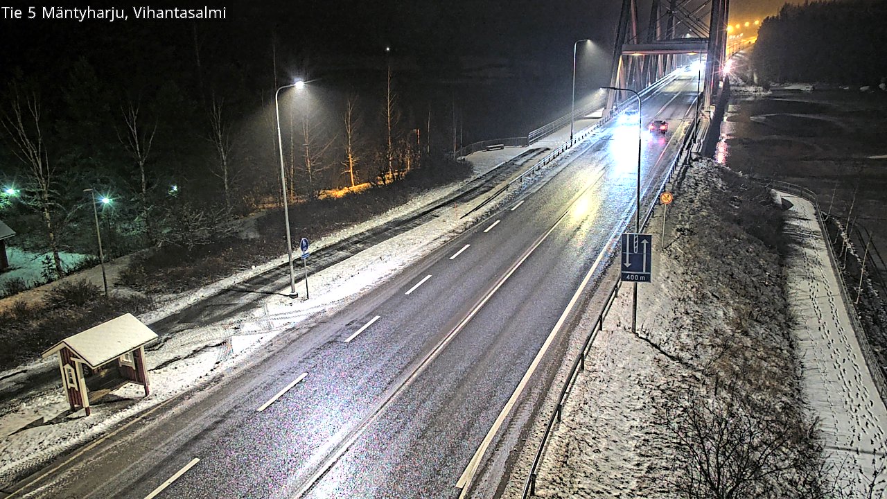 Weather Camera Image Väg 5 Mäntyharju, Vihantasal, Mäntyharju, Etelä-Savo