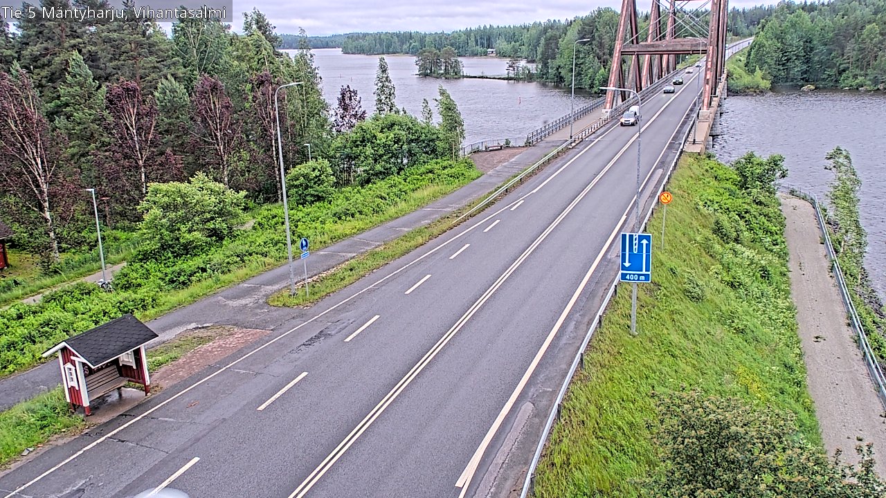 Weather Camera Image Väg 5 Mäntyharju, Vihantasal, Mäntyharju, Etelä-Savo
