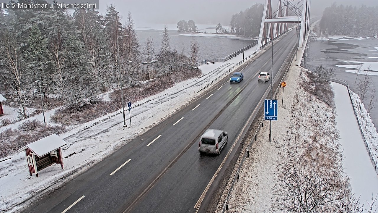 Weather Camera Image Väg 5 Mäntyharju, Vihantasal, Mäntyharju, Etelä-Savo