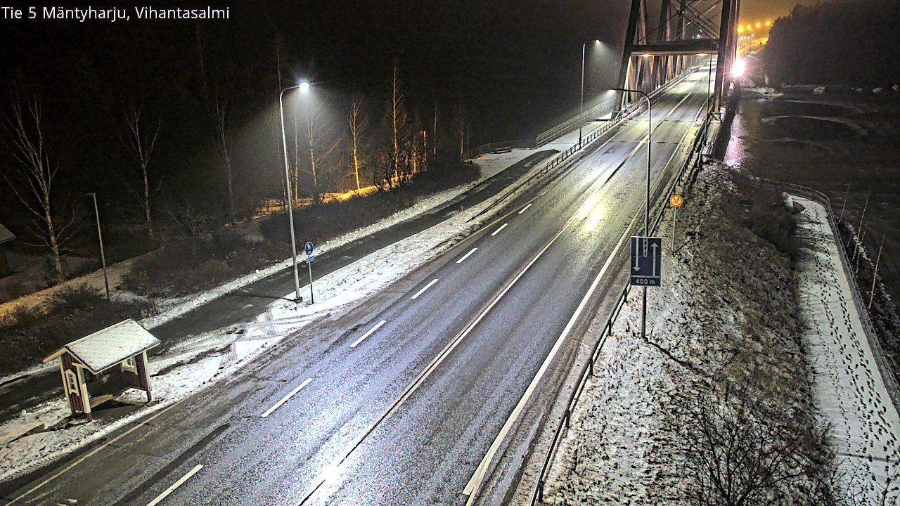 Weather Camera Image Väg 5 Mäntyharju, Vihantasal, Mäntyharju, Etelä-Savo