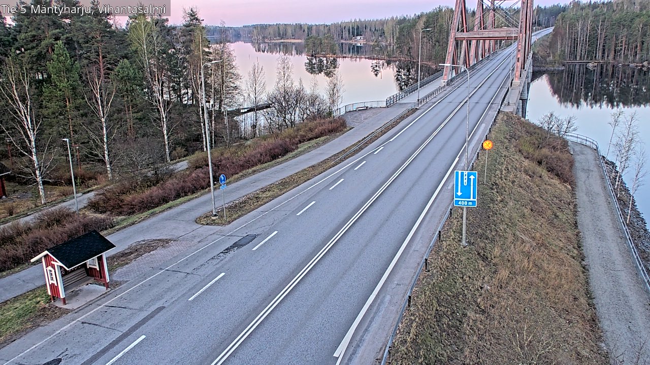 Weather Camera Image Väg 5 Mäntyharju, Vihantasal, Mäntyharju, Etelä-Savo